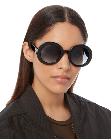 gucci round black sunglasses|gucci round sunglasses with letters.